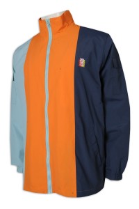 J878 custom-made windbreaker coat color matching high collar lapel bag windbreaker coat shop